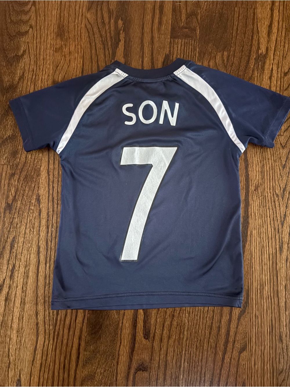 Tottenham Hotspur Navy and White Kids Soccer Tee - SON 7